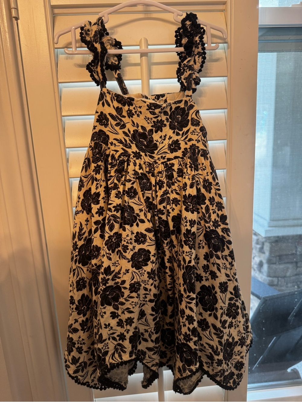 Joie Black Floral Eyelet Strap Sundress